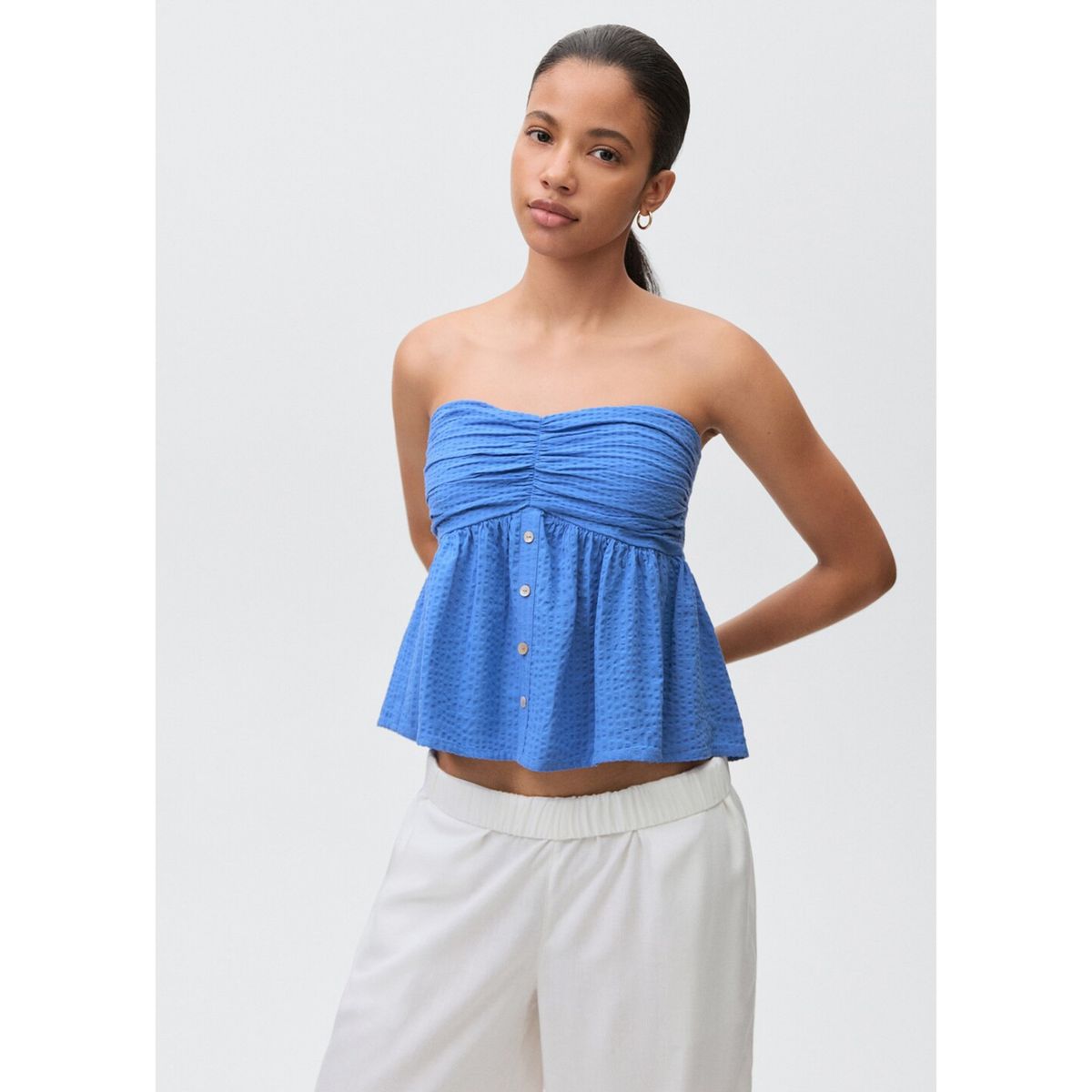 MANGO TEEN - Top 100% Algodón Mujer Mango Teen