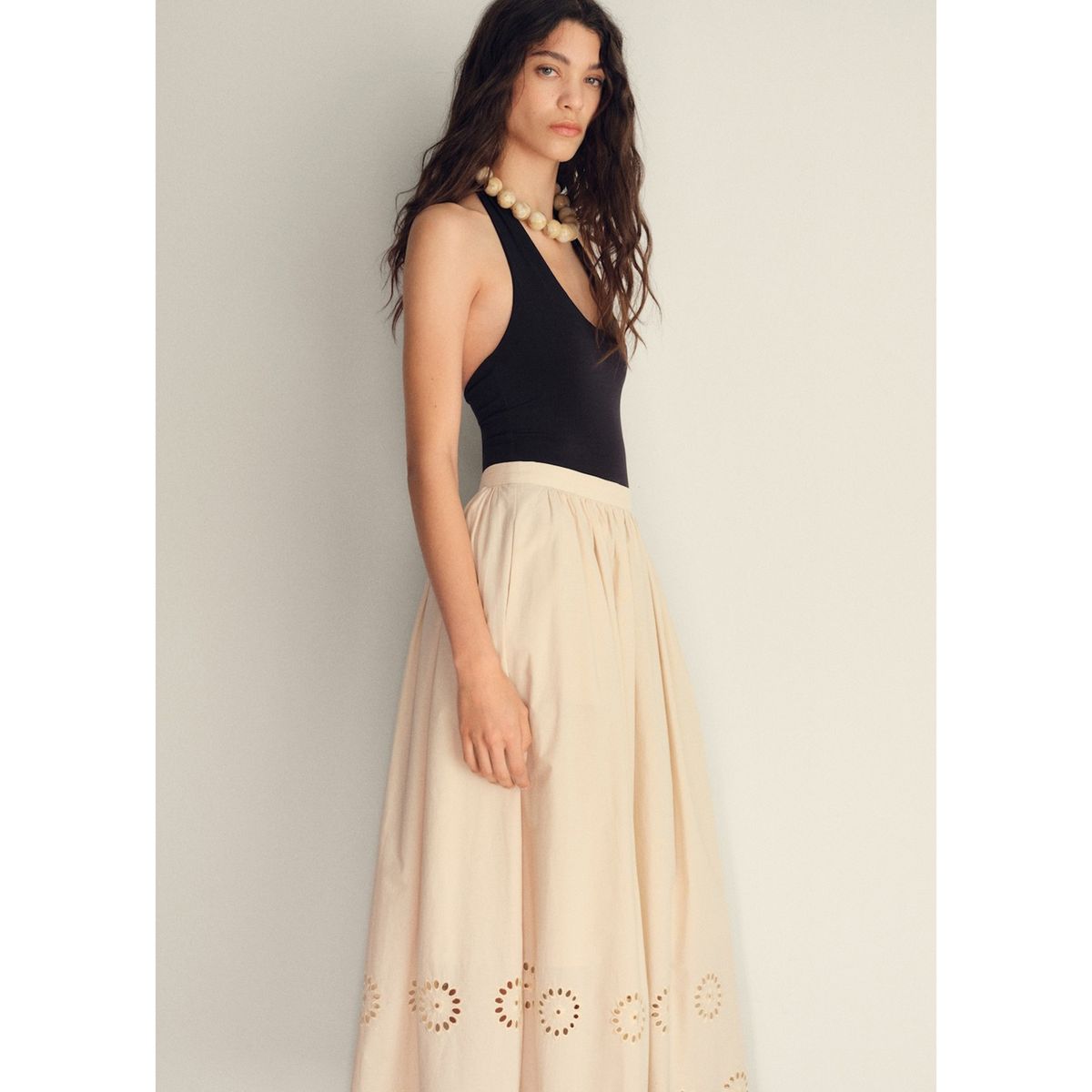 MANGO - Falda Larga Mujer Mango