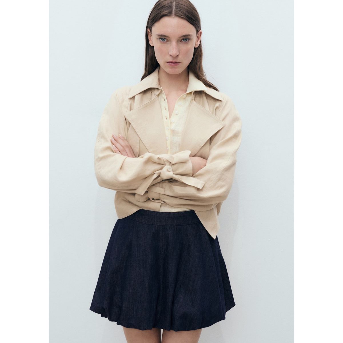 MANGO - Falda Globo 100% Algodón Mujer Mango