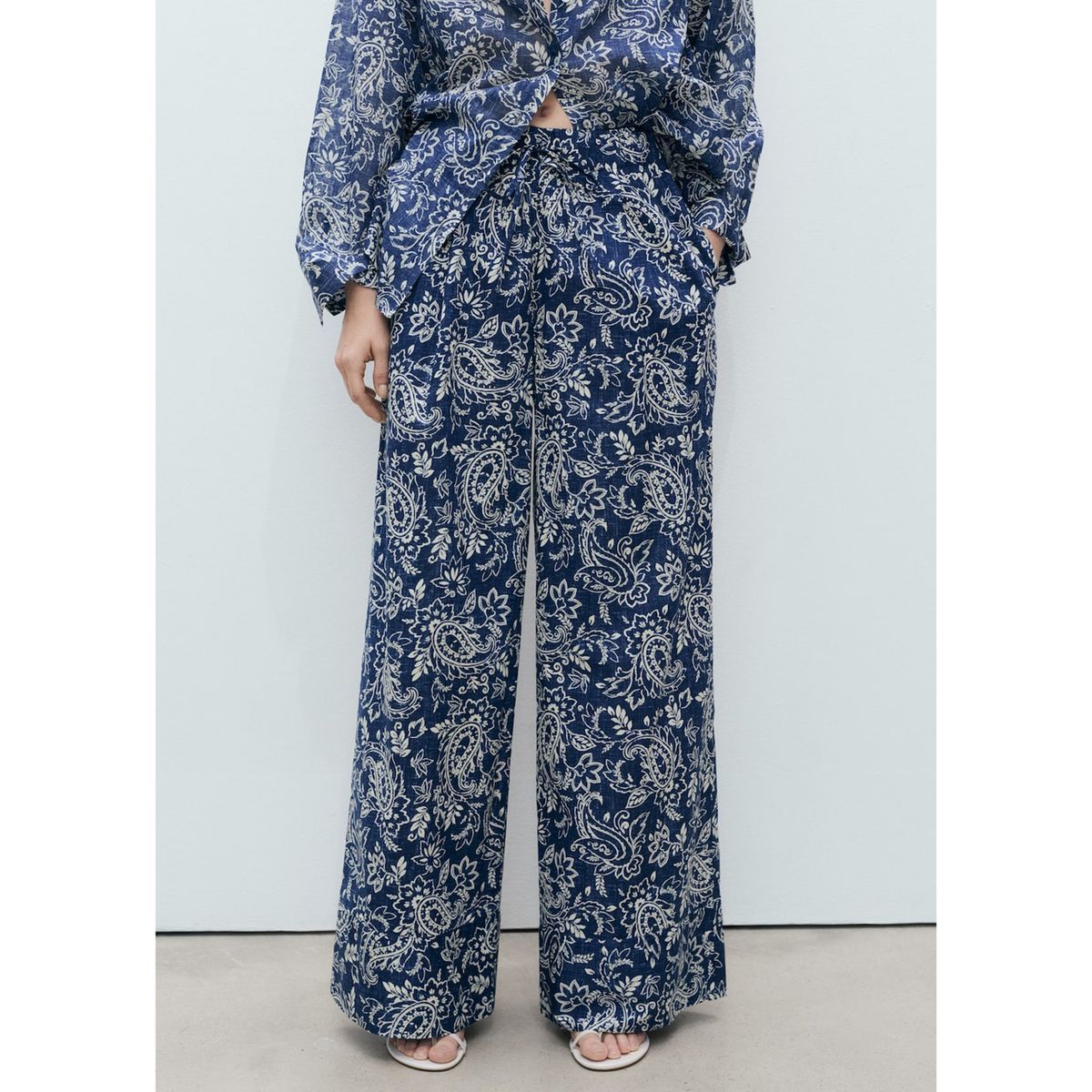 MANGO - Pantalón 100% Algodón Mujer Mango