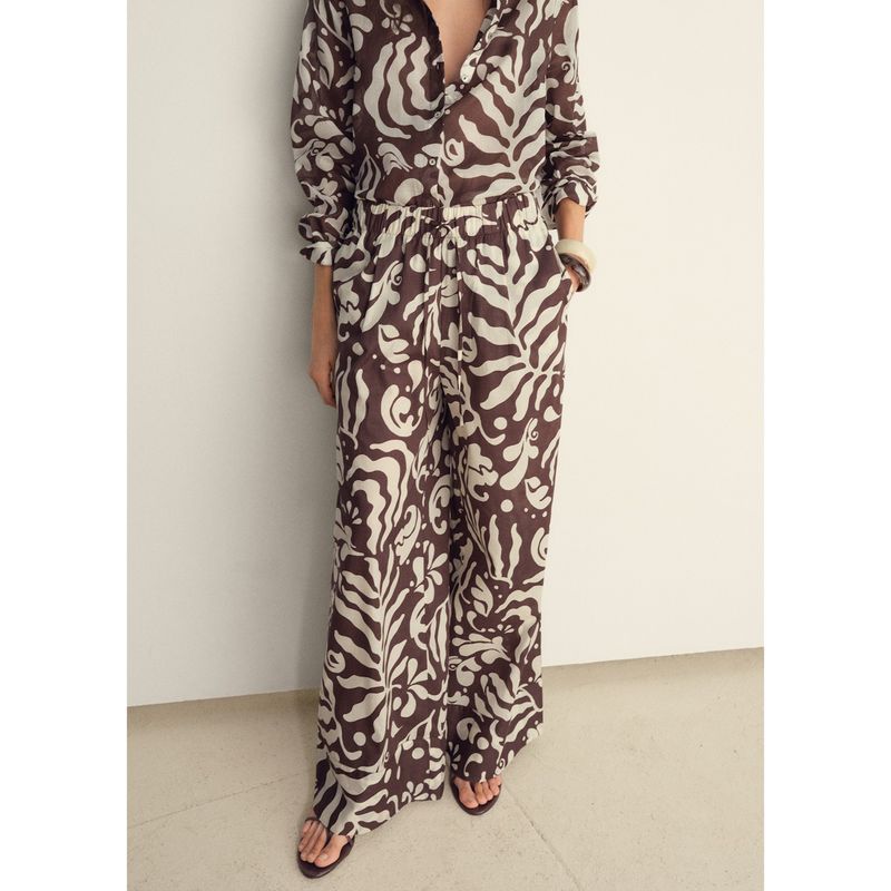 MANGO - Pantalón 100% Algodón Mujer Mango