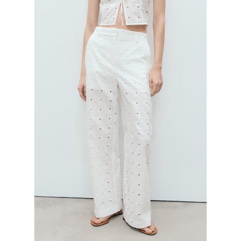 MANGO - Pantalón Recto Mujer Mango