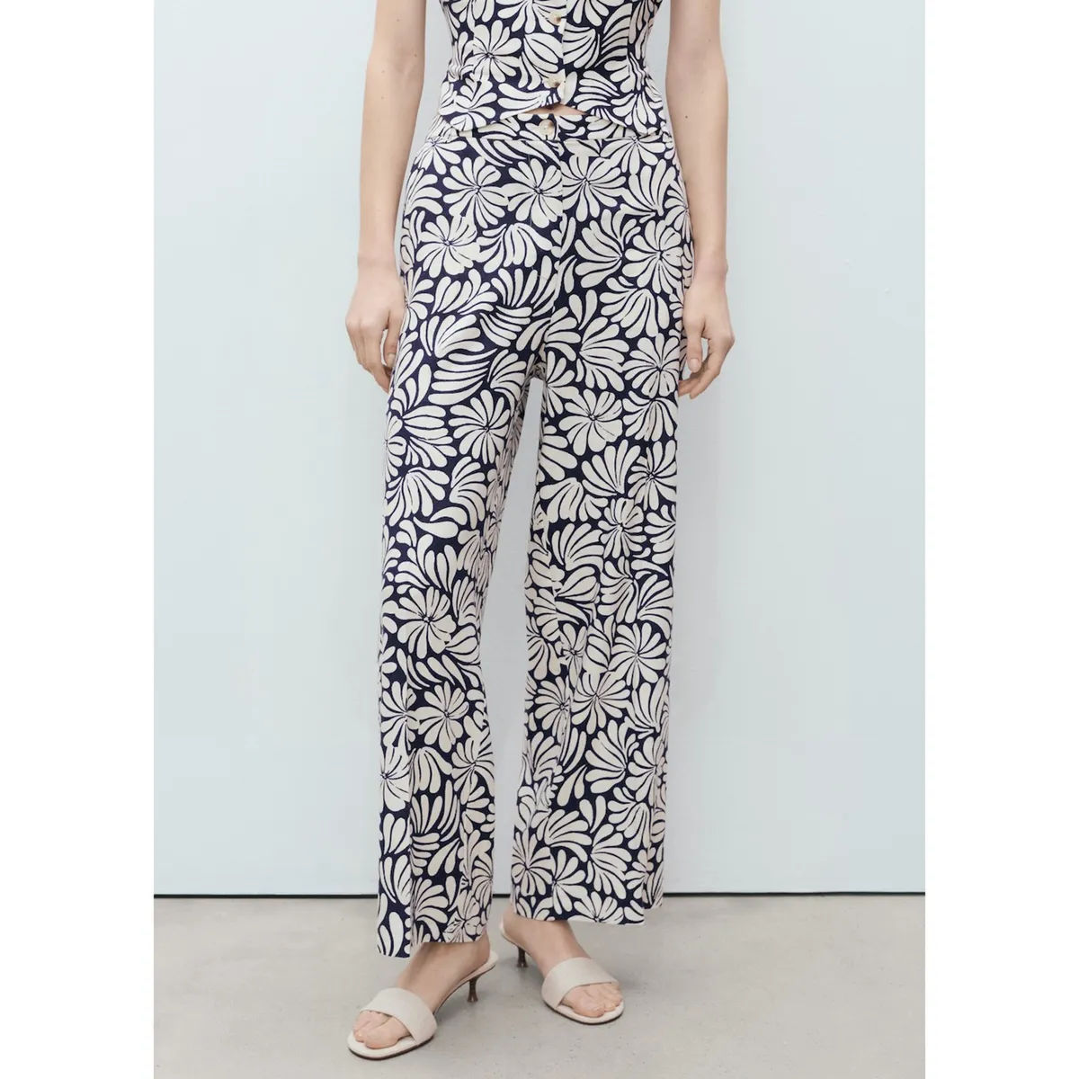 MANGO - Pantalón Recto Mujer Mango