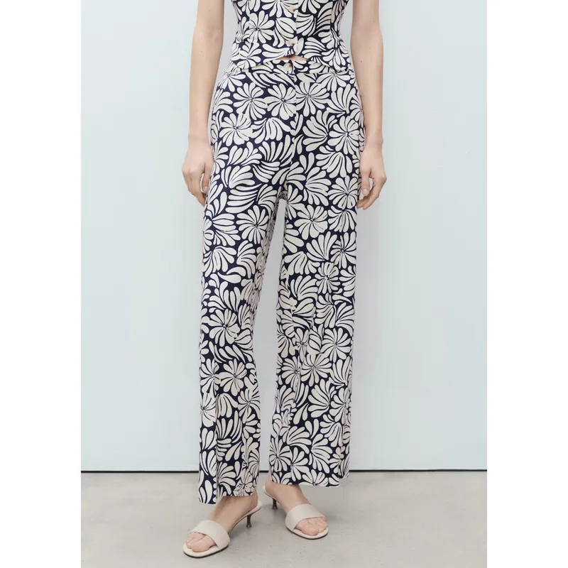 MANGO - Pantalón Recto Mujer Mango