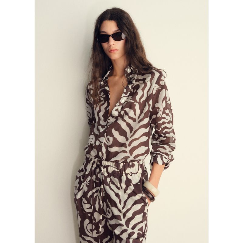 MANGO - Blusa 100% Algodón Mujer Mango