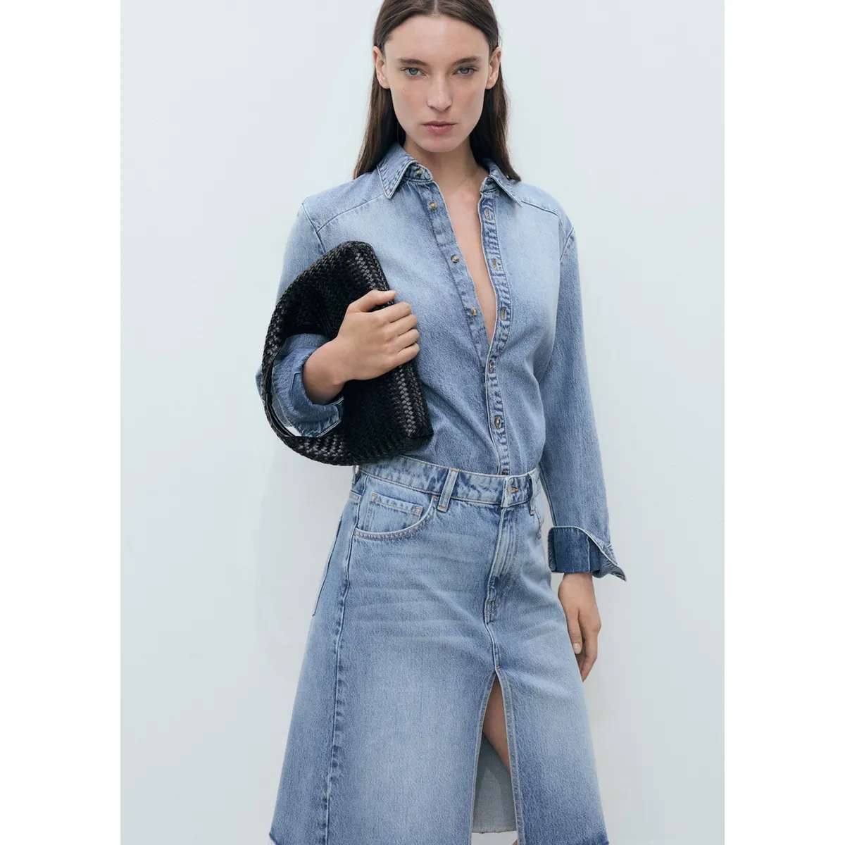 MANGO - Falda Larga Mujer Mango