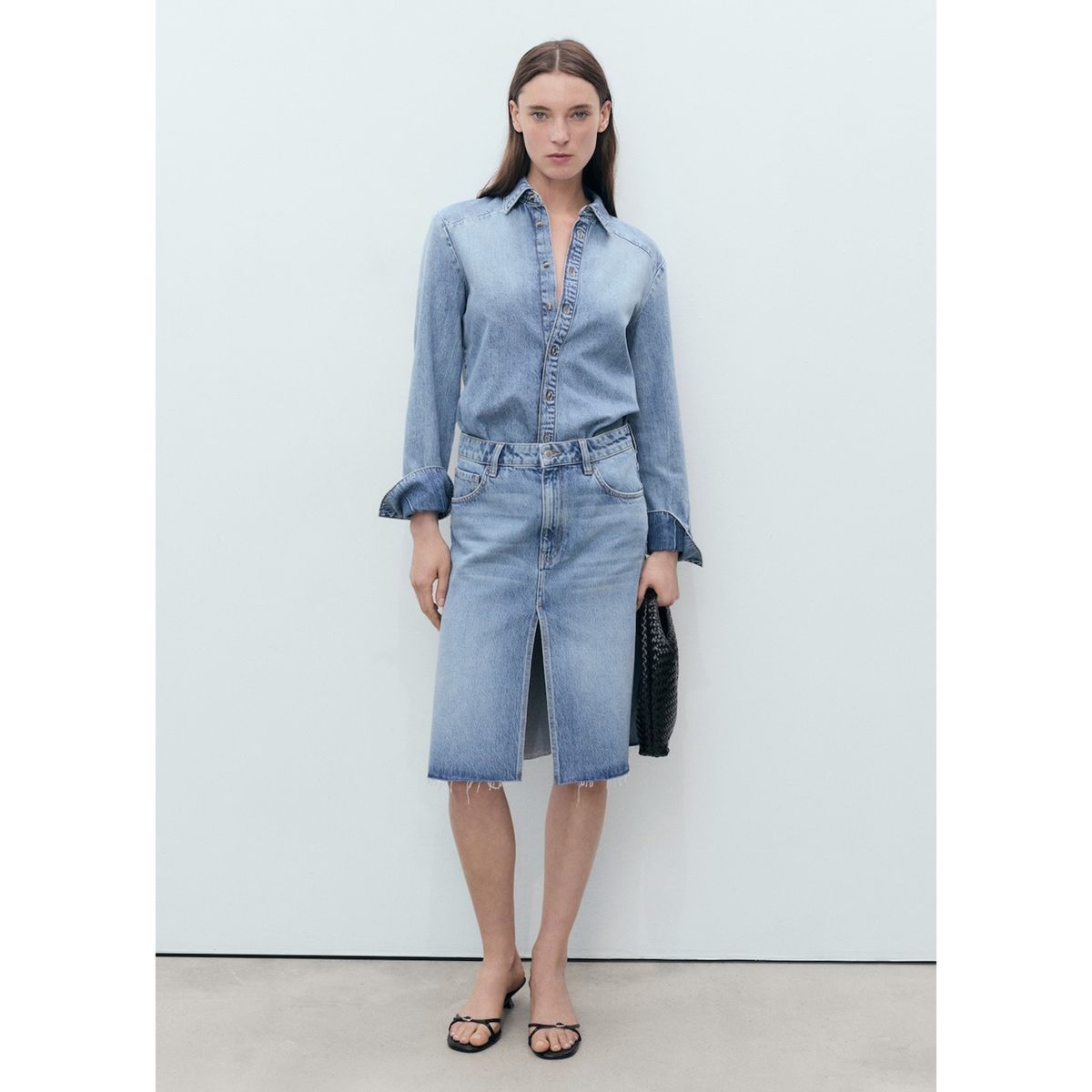 MANGO - Falda Larga Mujer Mango