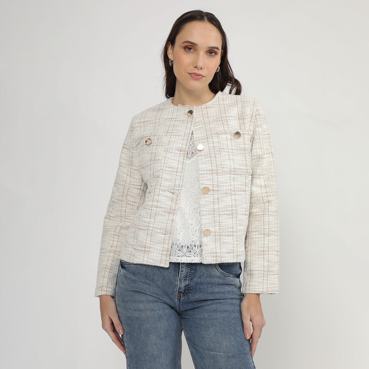 ELLE - Blazer Casual Mujer Elle