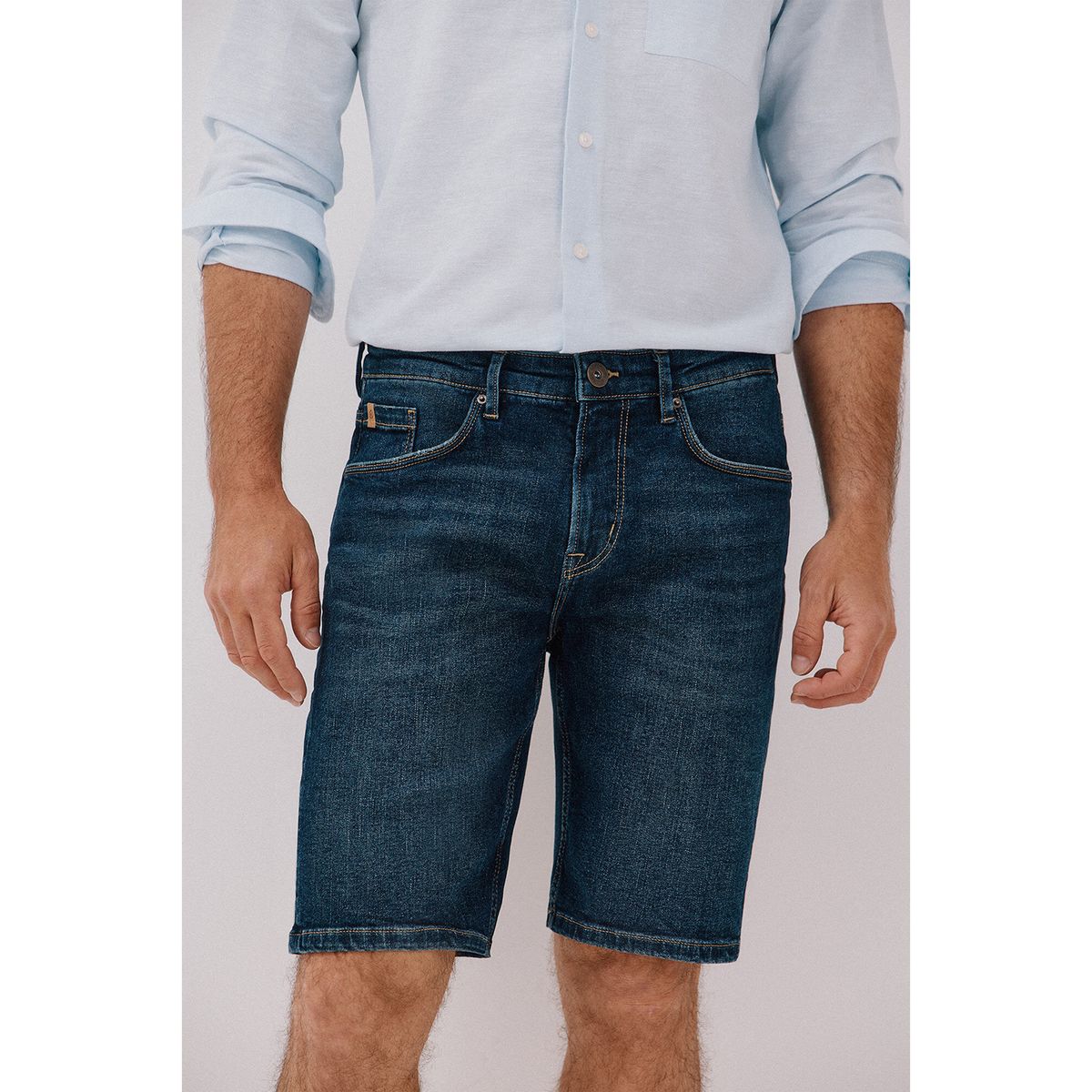 CORTEFIEL - Short Jean Algodón Casual Hombre Cortefiel.