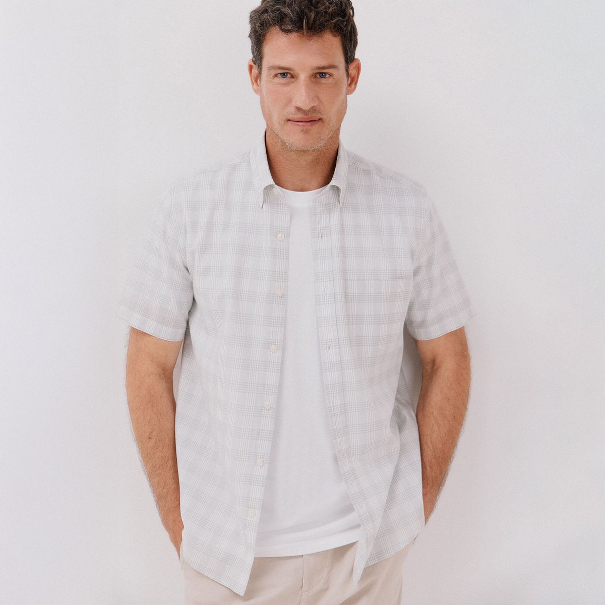 CORTEFIEL - Camisa Algodón Casual Hombre Cortefiel