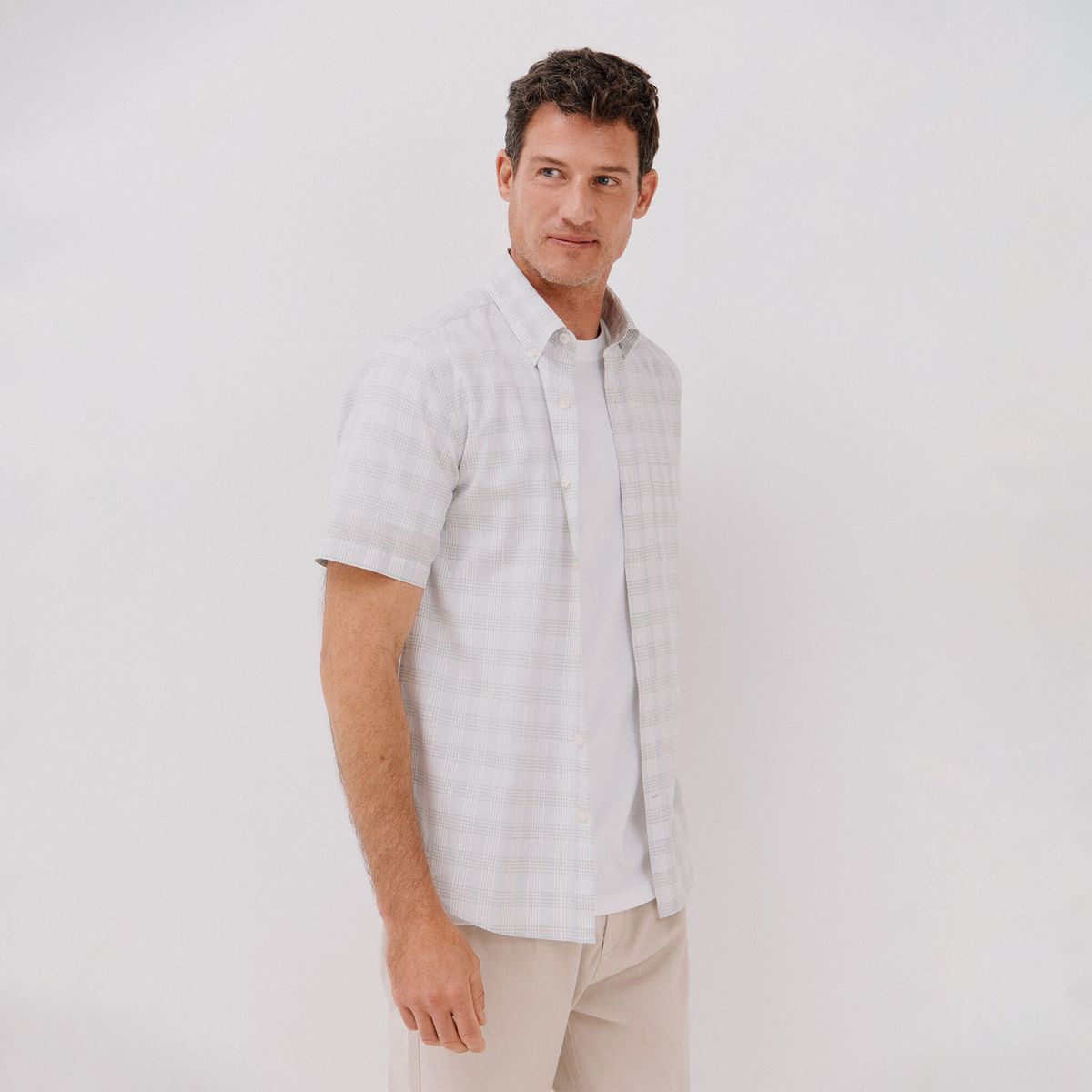 CORTEFIEL - Camisa Algodón Casual Hombre Cortefiel