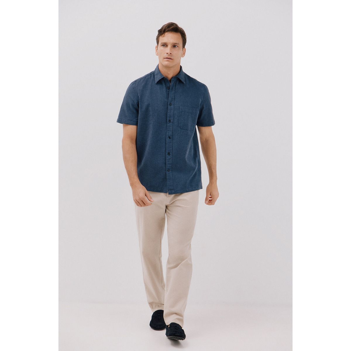 CORTEFIEL - Camisa Algodón Casual Hombre Cortefiel