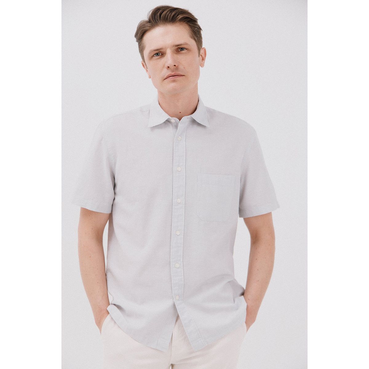 CORTEFIEL - Camisa Algodón Casual Hombre Cortefiel