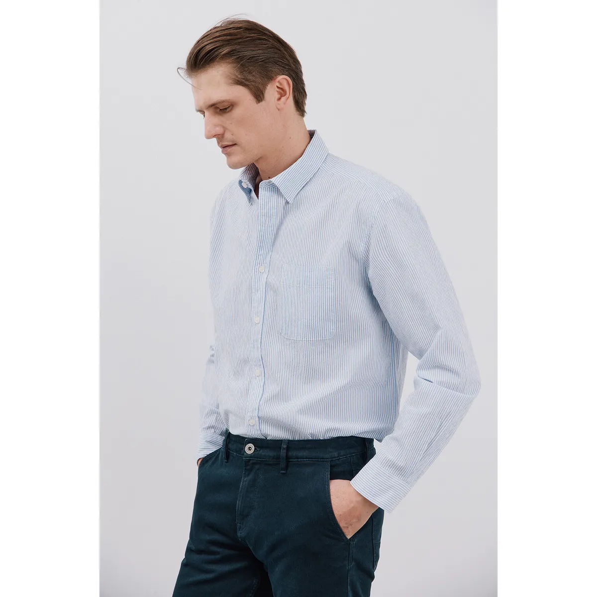 CORTEFIEL - Camisa Algodón Casual Hombre Cortefiel