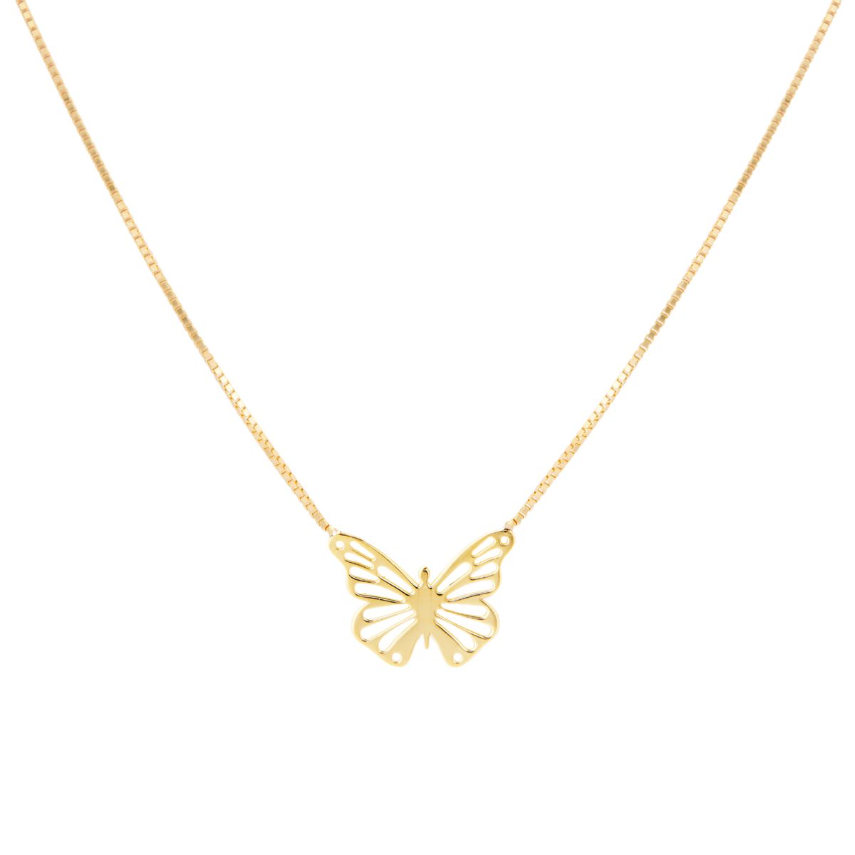 MAISHA - Collar Golden Butterfly Bañado en Oro Fino