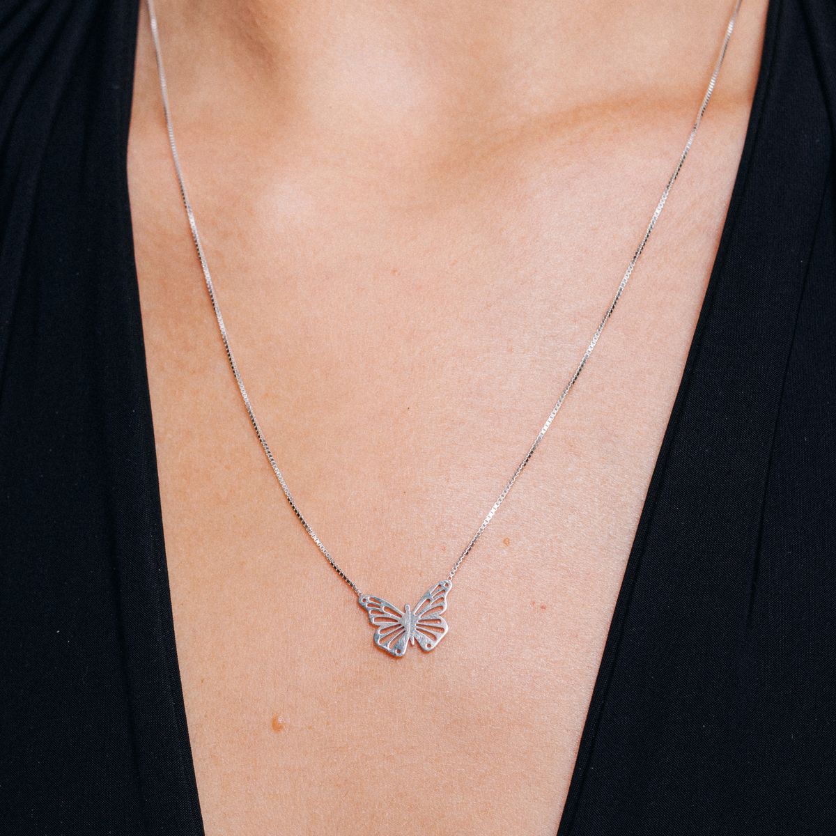 MAISHA - Collar Silver Butterfly Plata 925