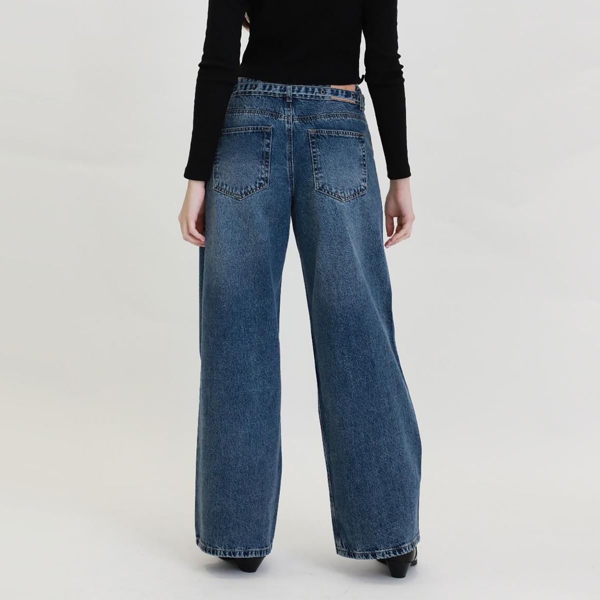 DENIMLAB - Jean Wide Leg Tiro Medio Mujer Denimlab