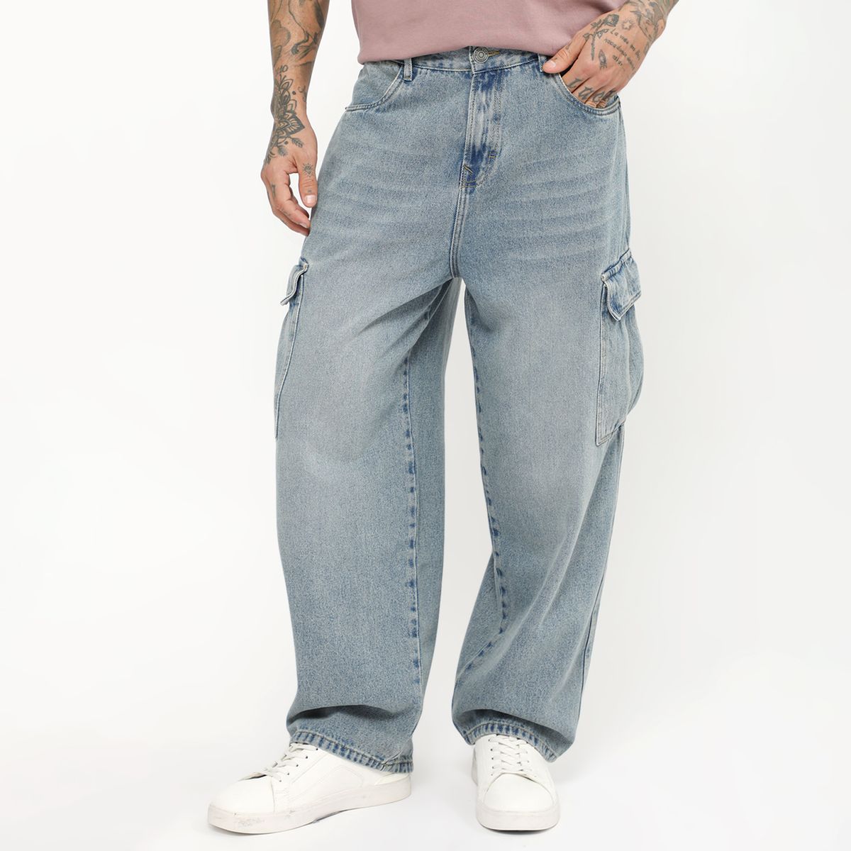 DENIMLAB - Jean Baggy Cargo Casual Hombre Denimlab