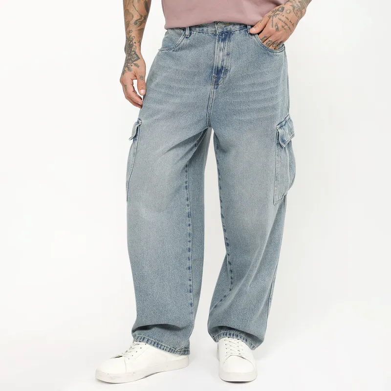 DENIMLAB - Jean Baggy Cargo Casual Hombre Denimlab