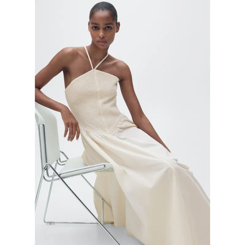 MANGO - Vestido Halter Mujer Mango