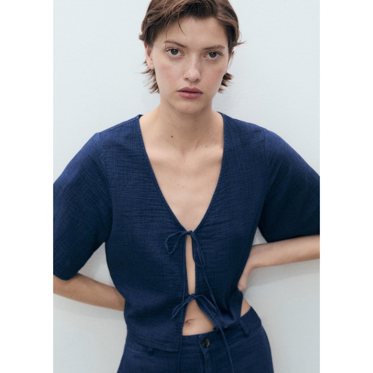 MANGO - Top 100% Algodón Mujer Mango