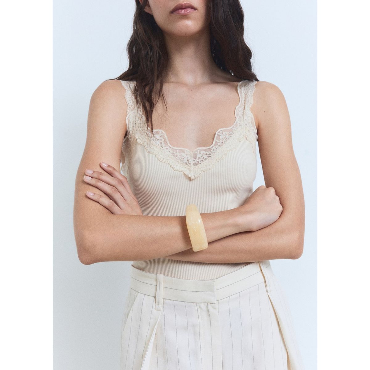 MANGO - Top Algodón Mujer Mango