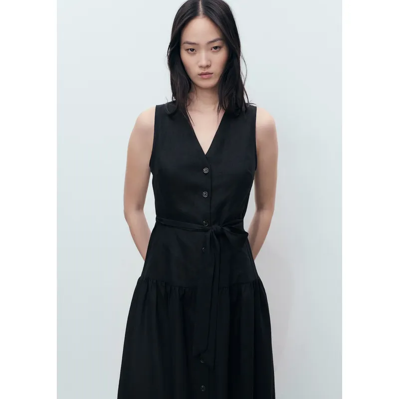 MANGO - Vestido Largo Mujer Mango