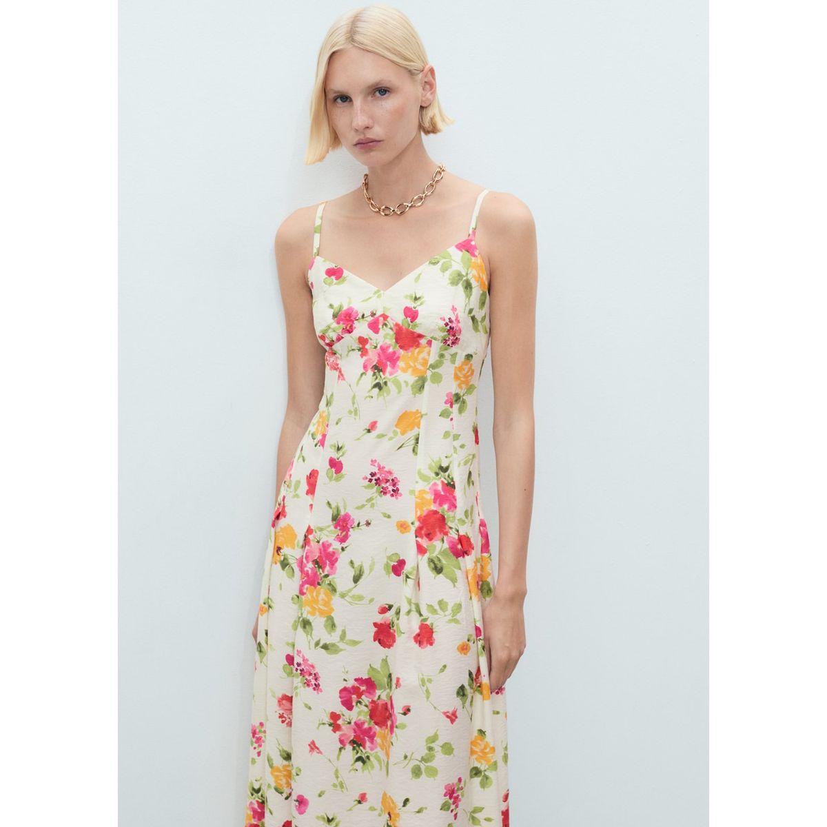 MANGO - Vestido Largo Mujer Mango