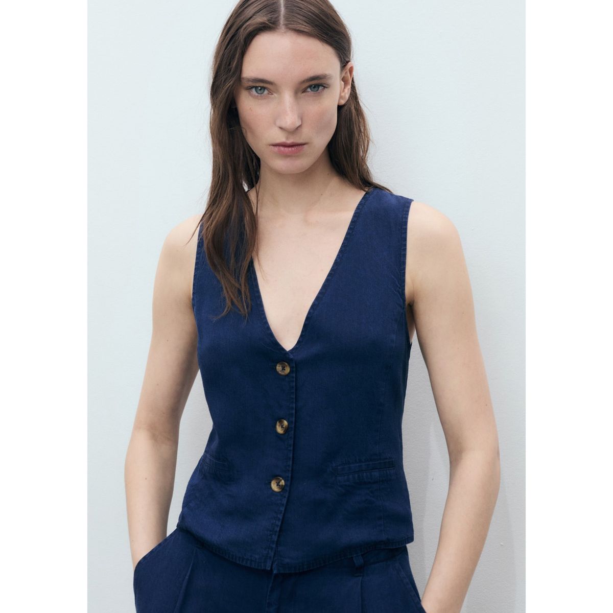 MANGO - Chaleco Casual Mujer Mango