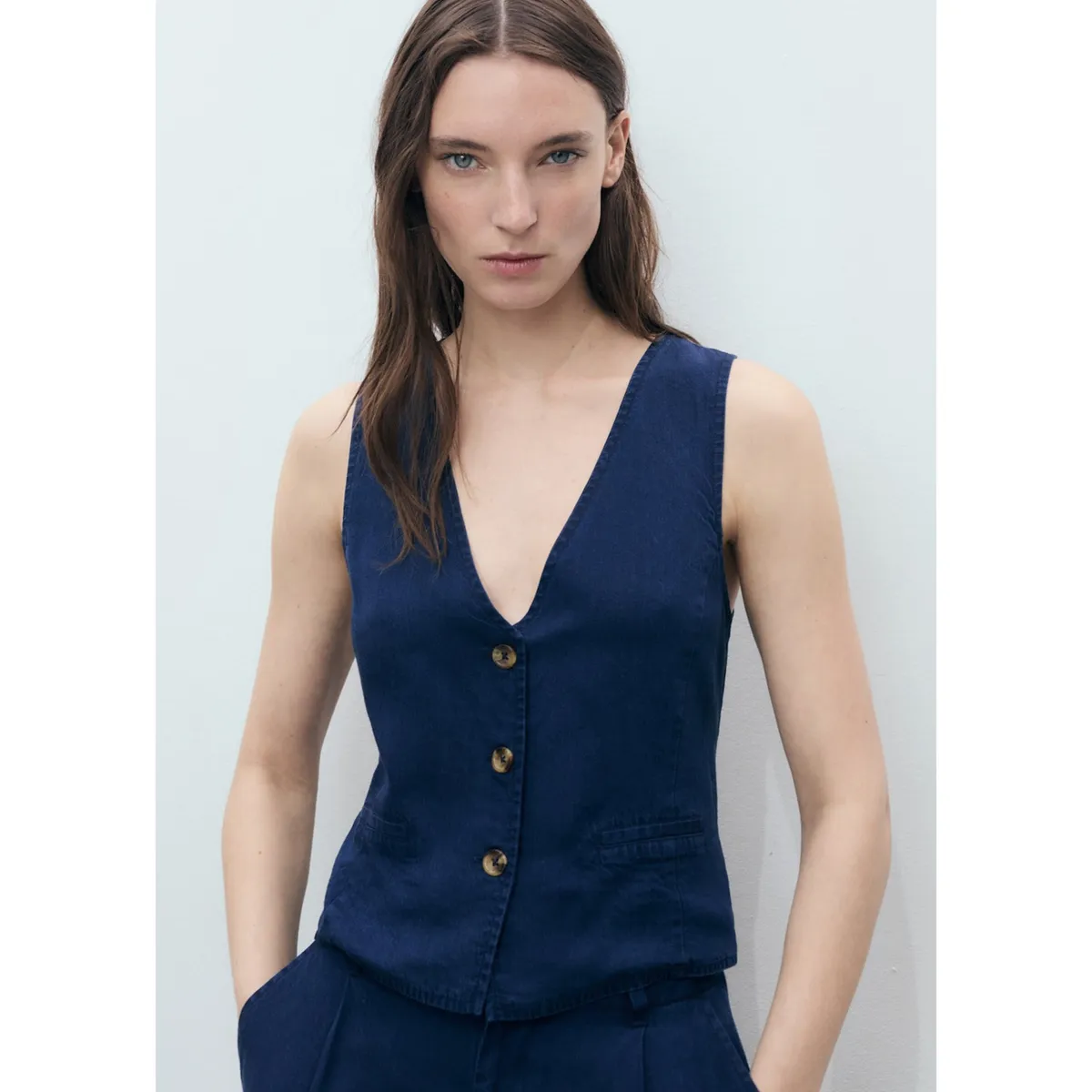 MANGO - Chaleco Casual Mujer Mango