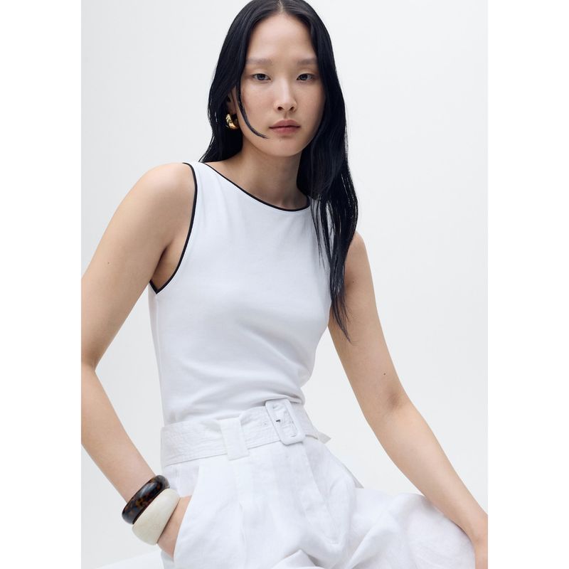 MANGO - Top Algodón Mujer Mango