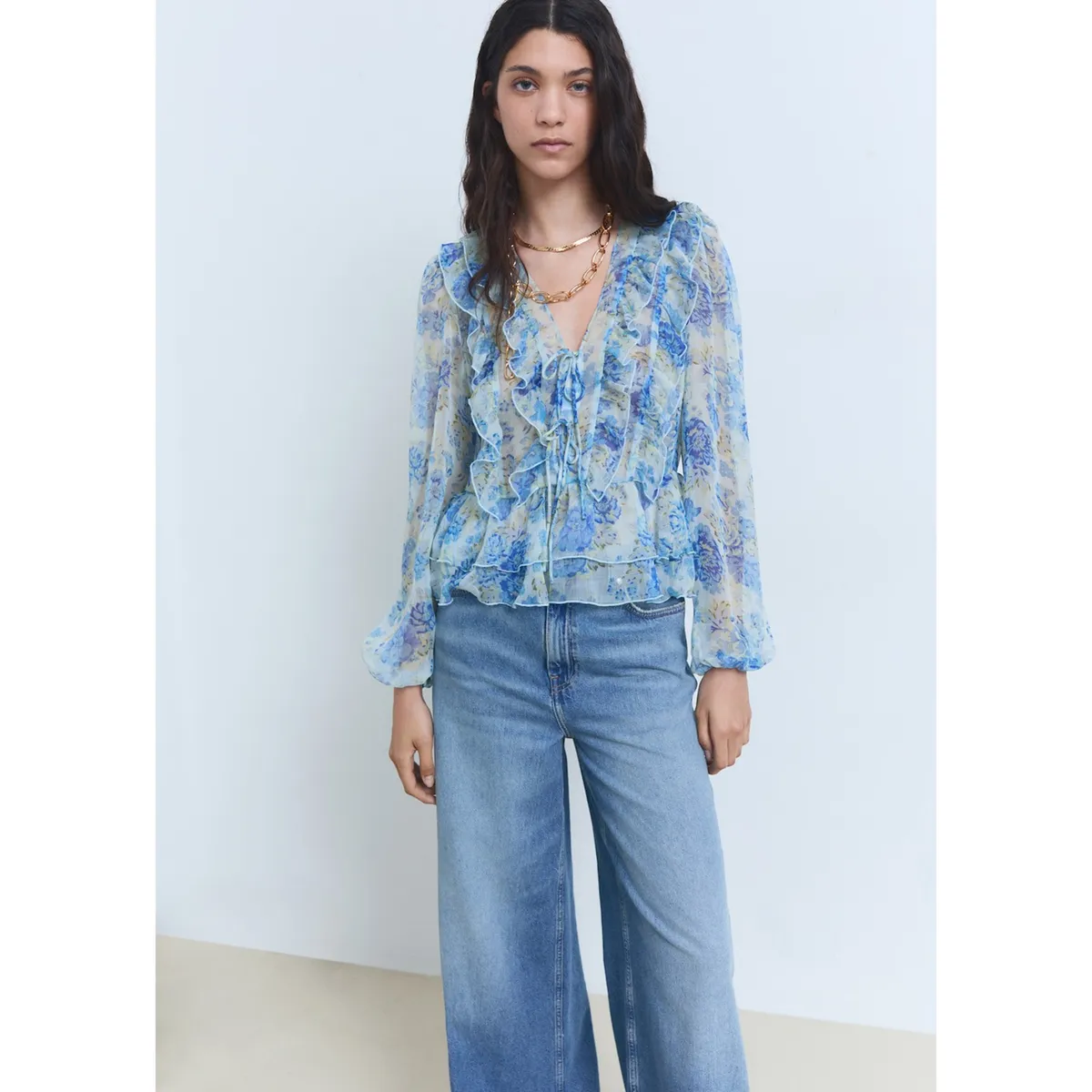 MANGO - Blusa Casual Mujer Mango