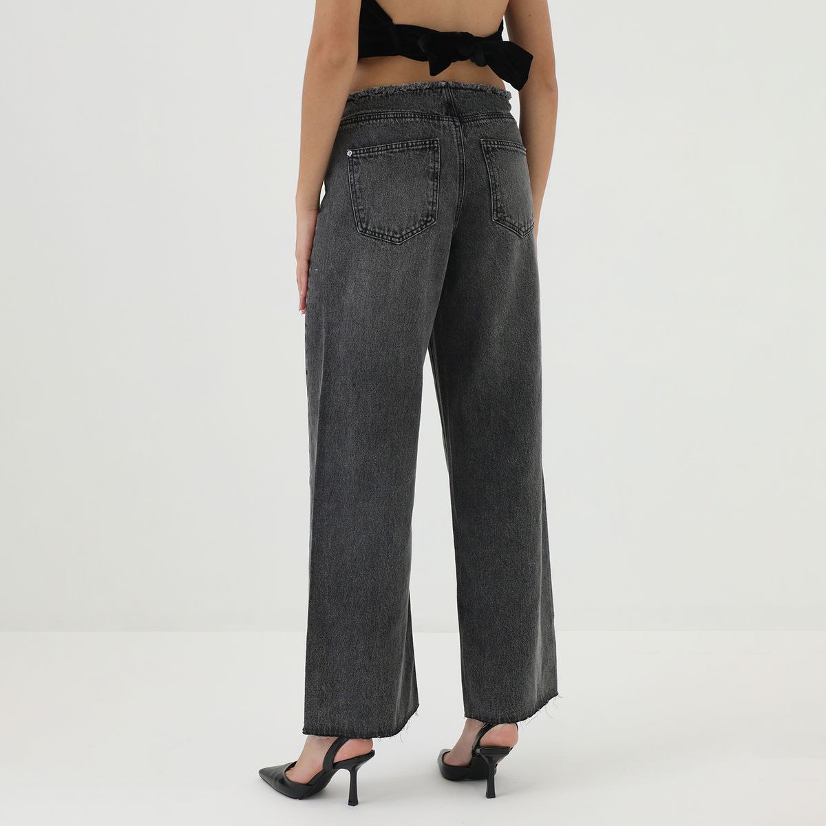 SYBILLA - Jean Wide Leg Tiro Medio Mujer Sybilla