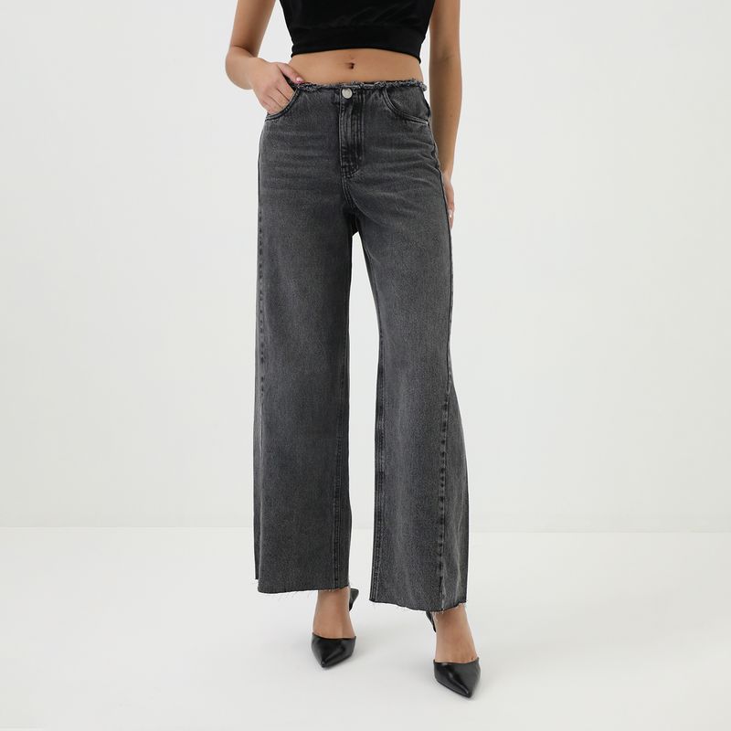 SYBILLA - Jean Wide Leg Tiro Medio Mujer Sybilla