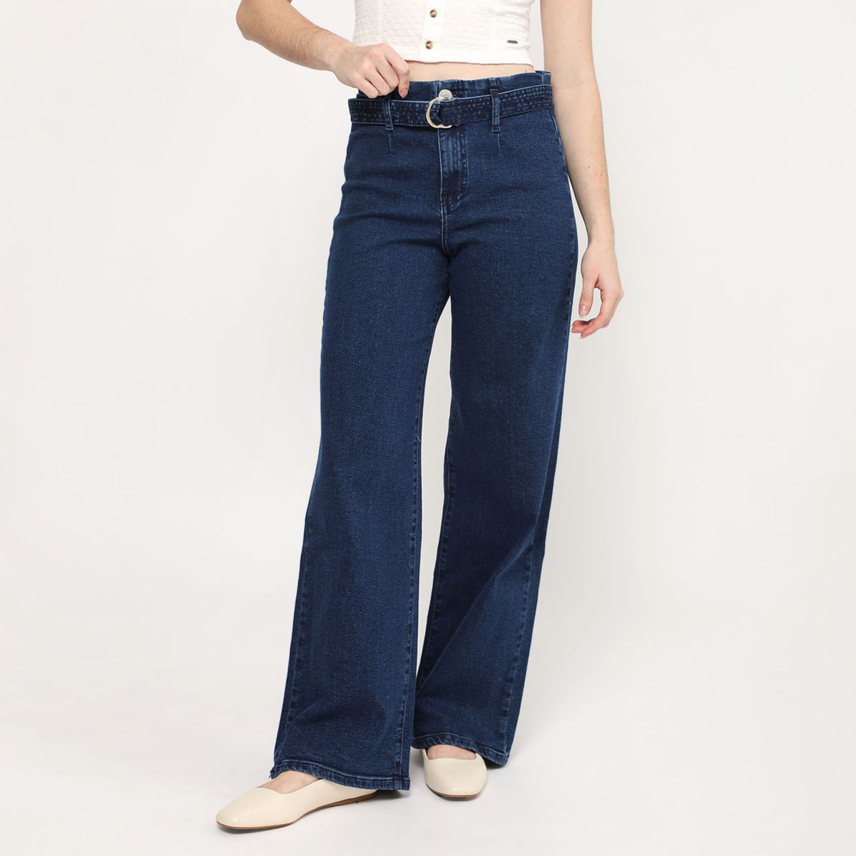 AMERICAN ABBEY - Jean Wide Leg Mujer American Abbey