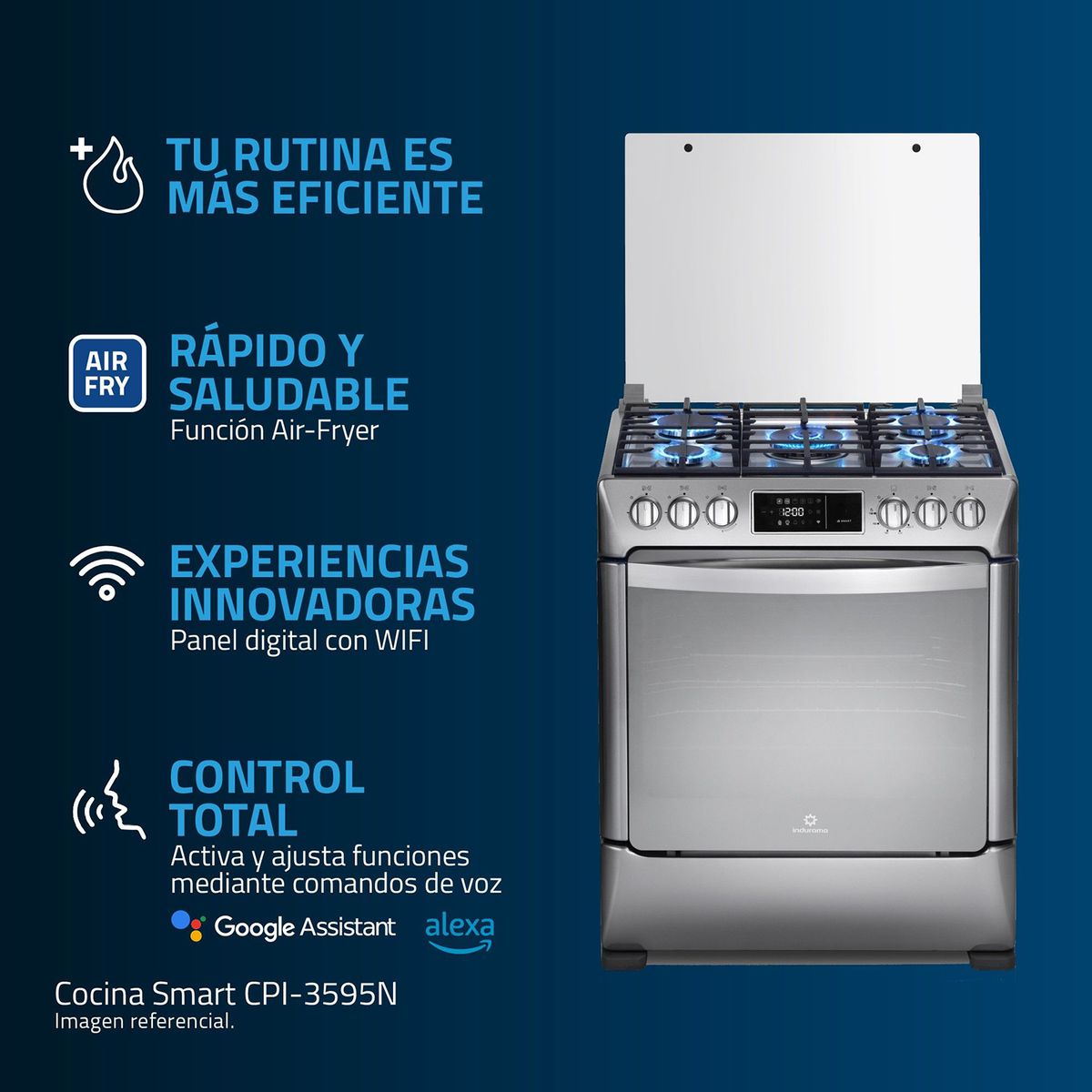 INDURAMA - Cocina Cpi-3595c Smart Croma