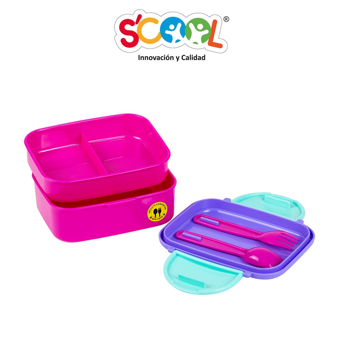 SCOOL - Taper Lonchera Con Cubiertos Lol