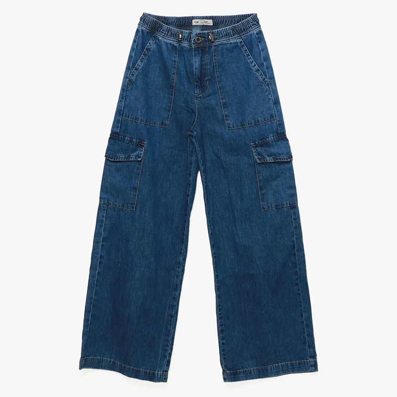 ELEVEN - Jean Wide Leg Niña Algodón Eleven