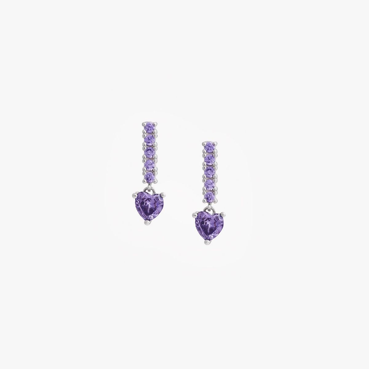 ADRIA - Aretes Claire Morado Plata
