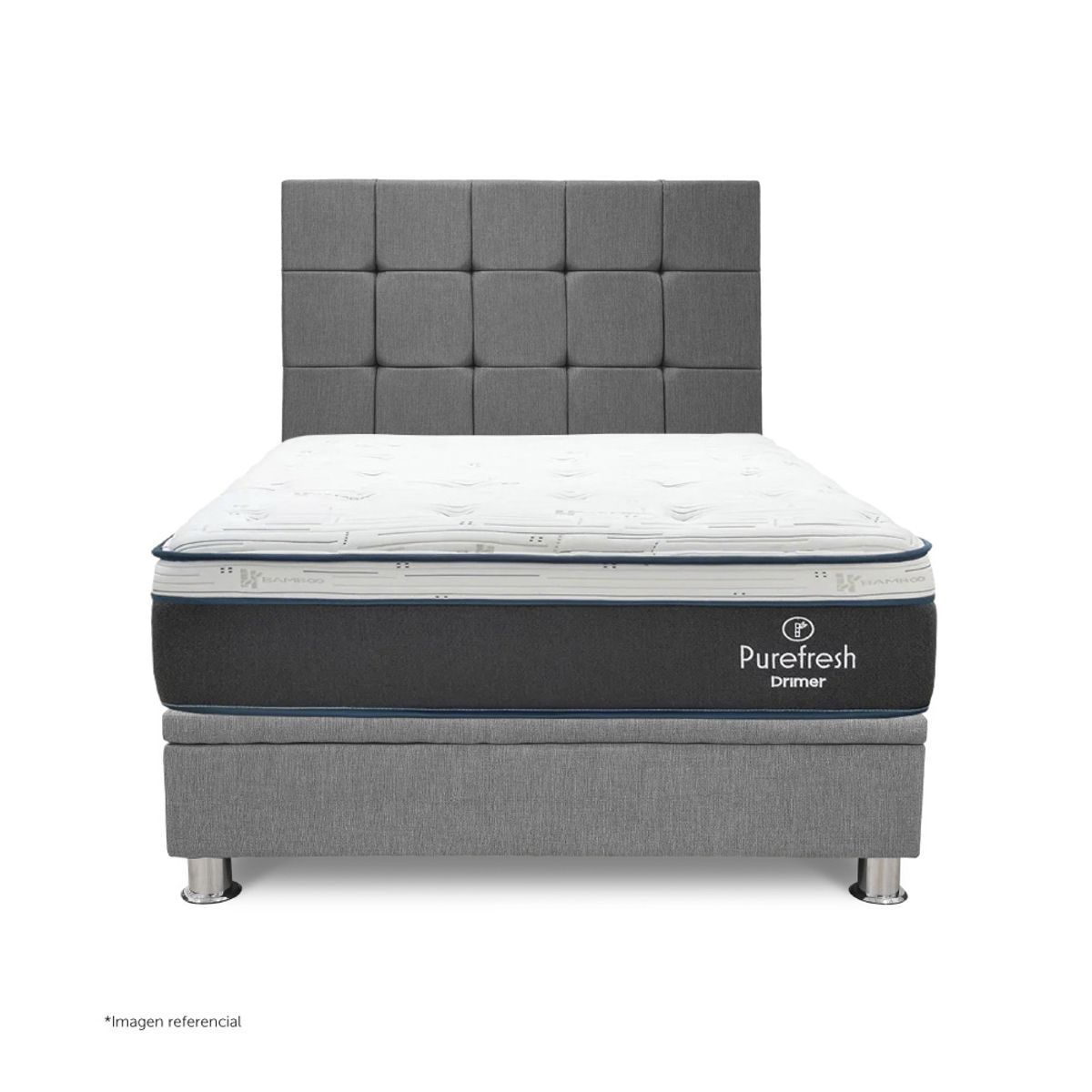 DRIMER - Dormitorio Practibox Pure Fresh 1.5 Plz Gris