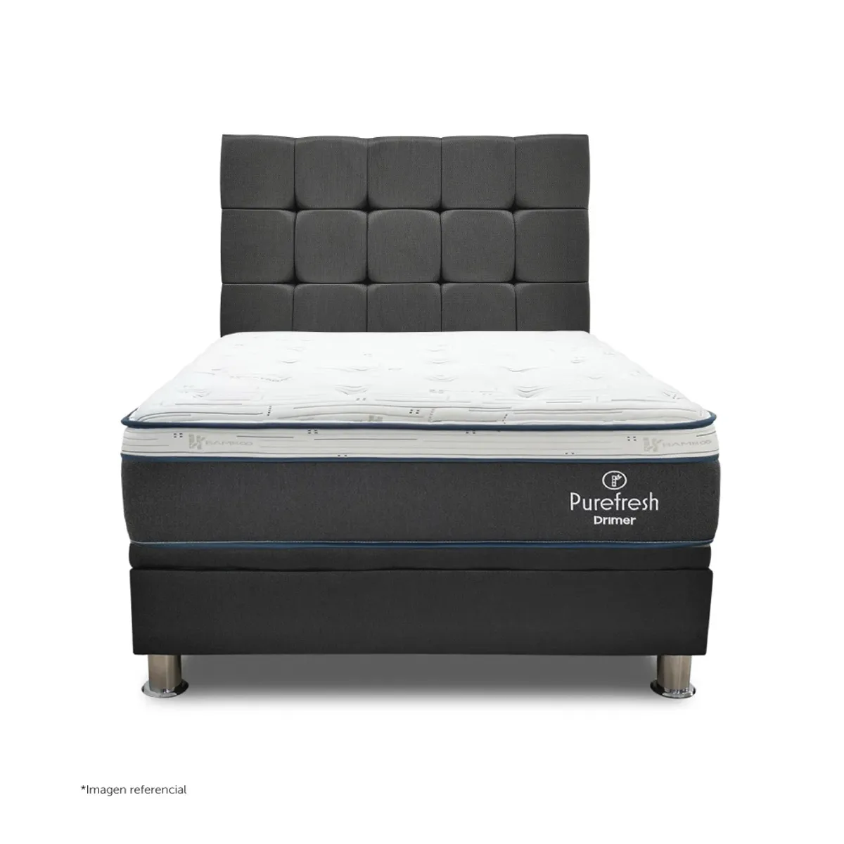 DRIMER - Dormitorio Praktibox Pure Fresh 1.5 Plz Gris