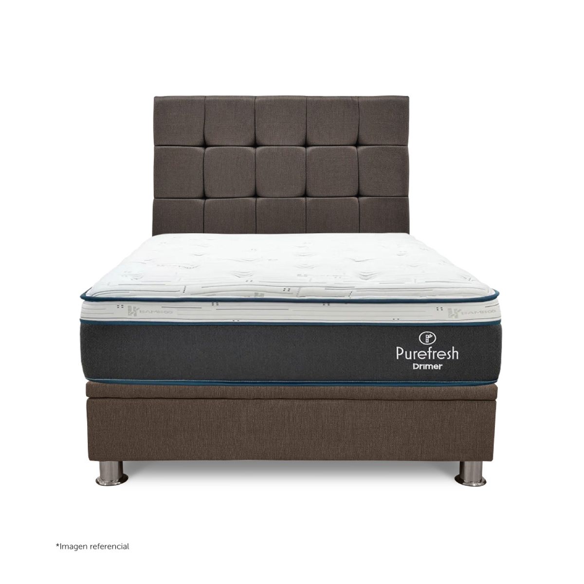 DRIMER - Dormitorio Practibox Pure Fresh Queen  Marrón
