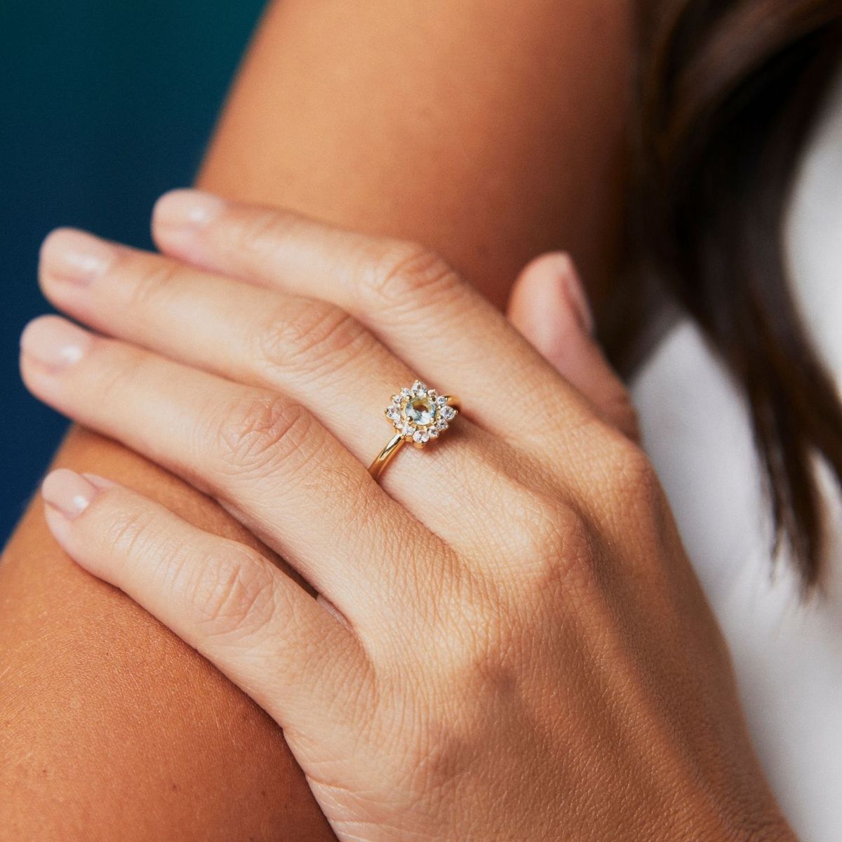 ADRIA - Anillo Delia Plata Oro Amarillo