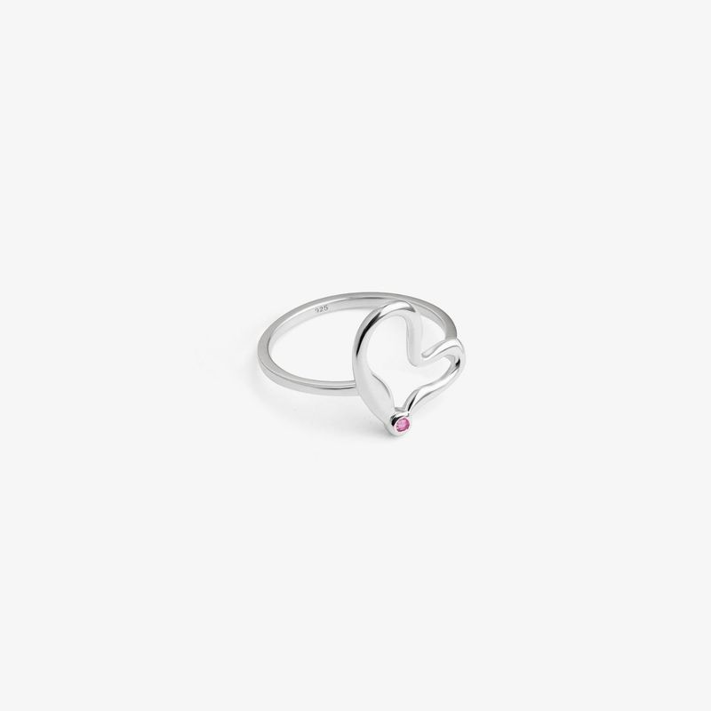 ADRIA - Anillo Ginebra Plata Zafiro Rosa