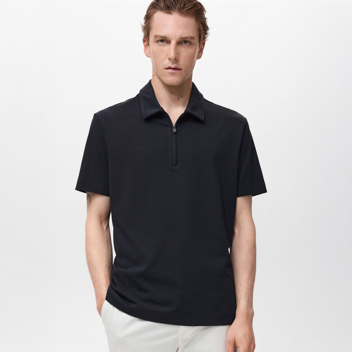 MANGO - Polo Casual Regular Algodón Mango Man