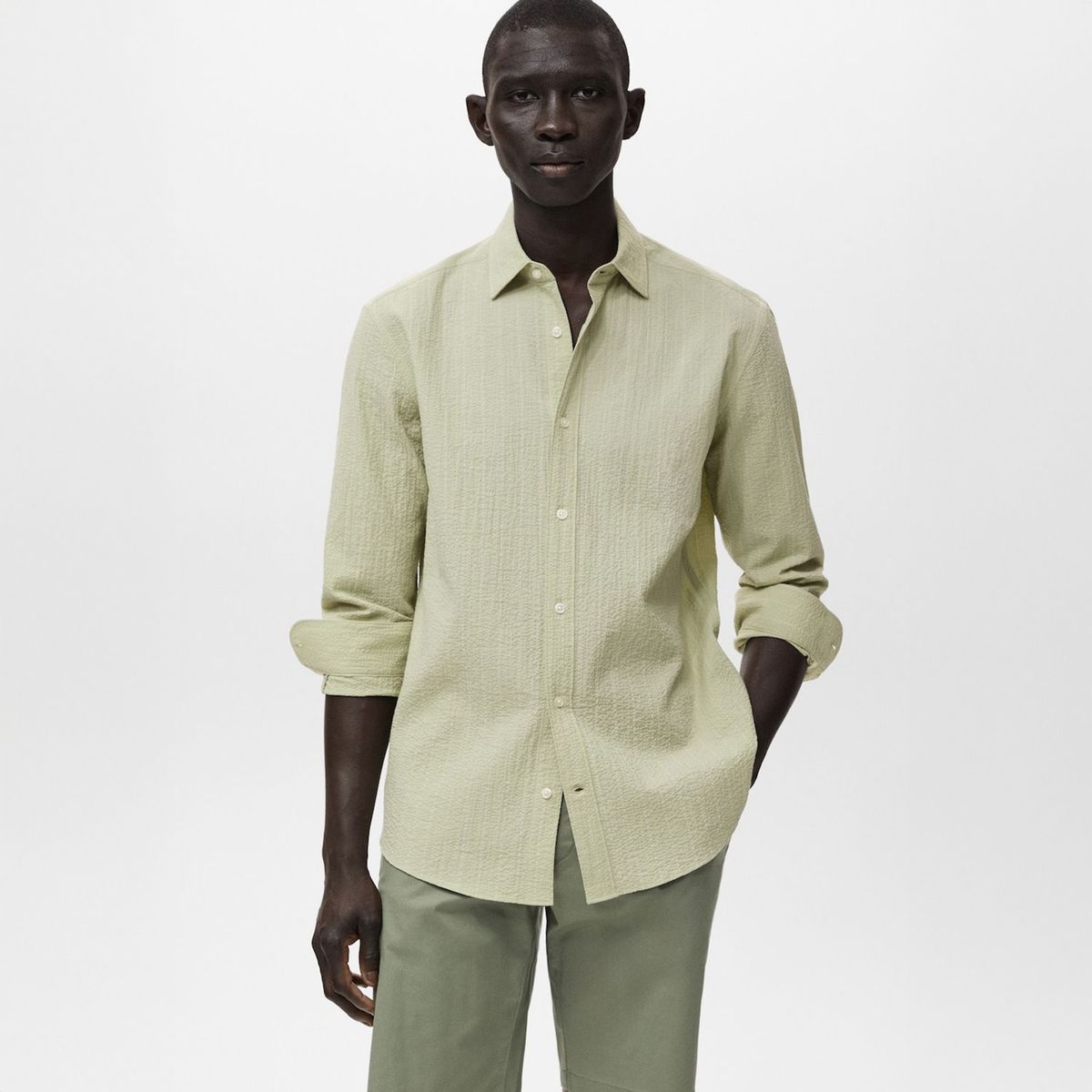 MANGO - Camisa Algodón Regular Fit Hombre Man