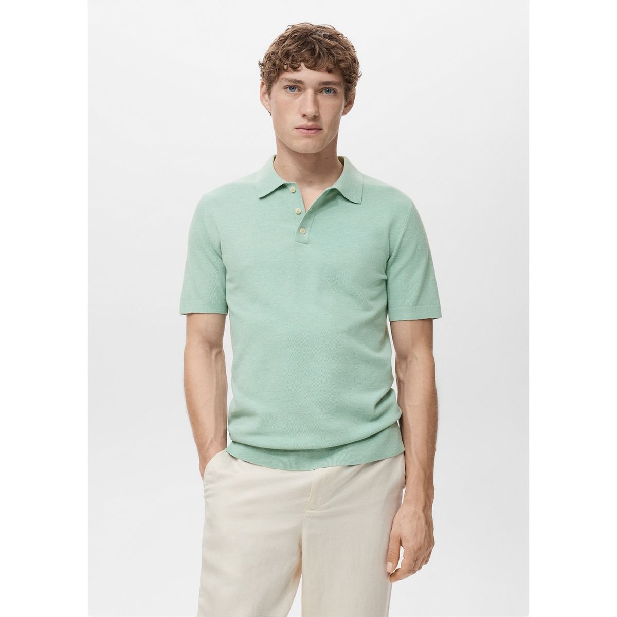 MANGO - Polo Casual Slim Fit Algodón Hombre Man
