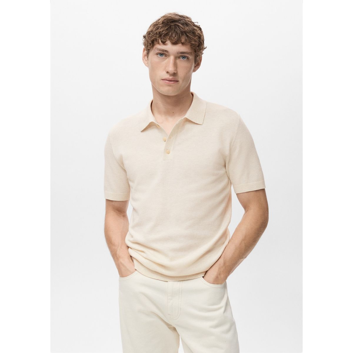 MANGO - Polo Casual Slim Fit Algodón Hombre Man