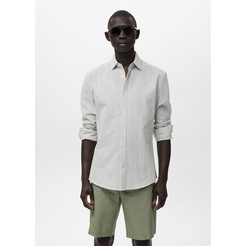 MANGO - Camisa Algodón Regular Fit Hombre Man