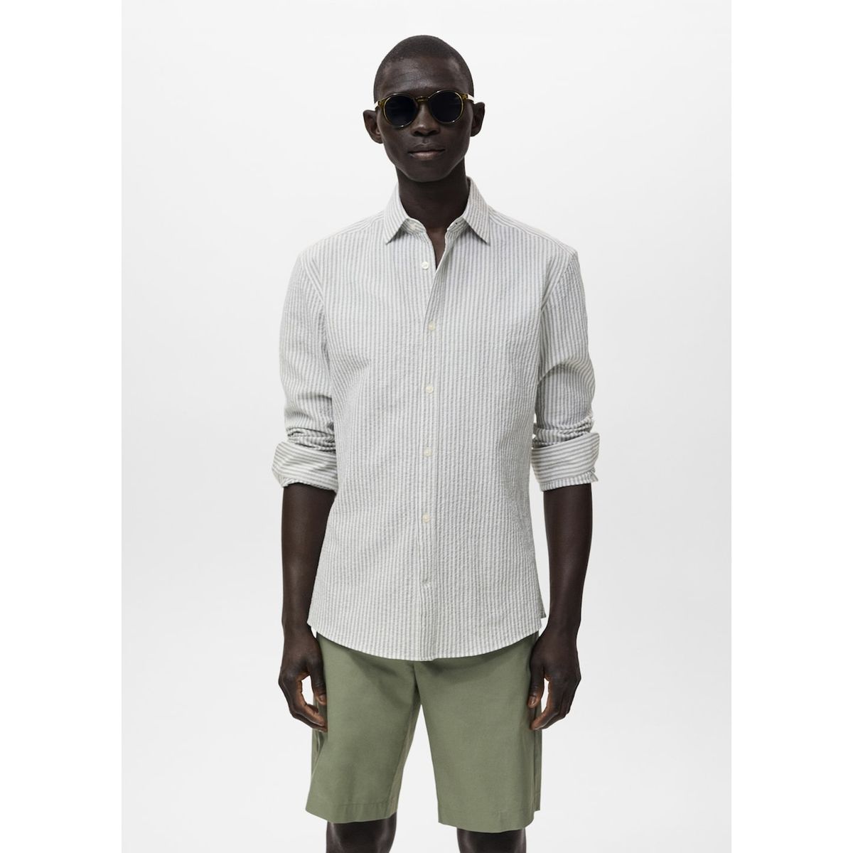 MANGO - Camisa Algodón Regular Fit Hombre Man